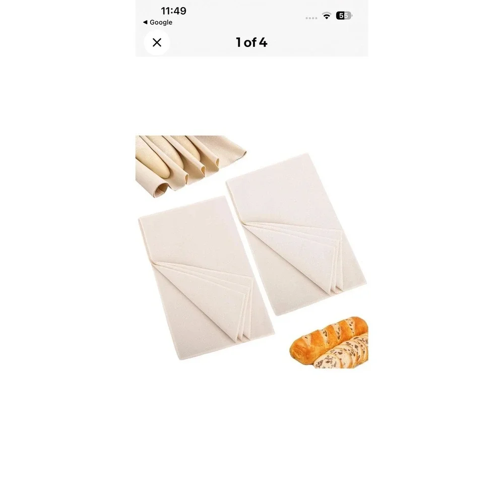 2 Pack Linen Bread Cloth Proofing Towels 14